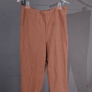Tan Women's high-waisted tailored trousers